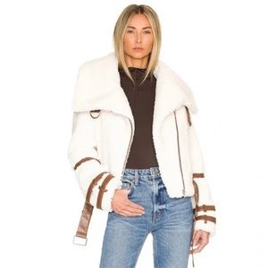 Revolve Tularosa Bailey Moto Jacket in Color Vanilla Bean